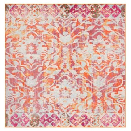 Safavieh 6 ft.-7 in. x 6 ft.-7 in. Madison 400 Square Area Rug Orange & Ivory MAD444P-7SQ